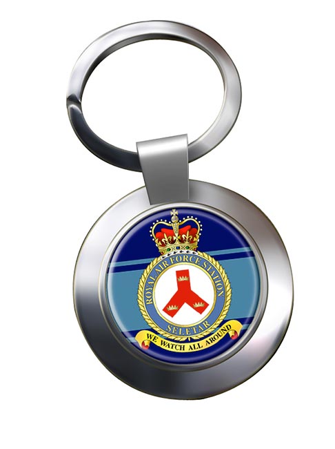 RAF Station Seletar Chrome Key Ring