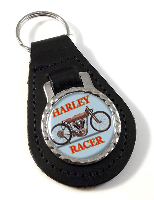 Harley Racer Leather Key Fob