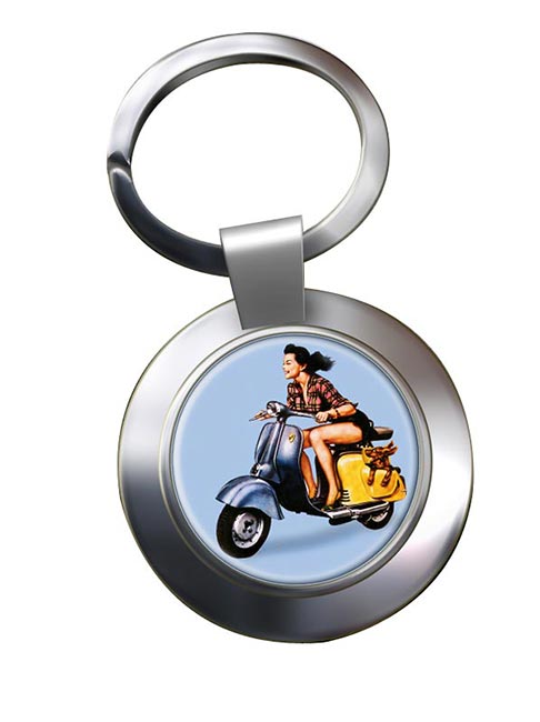 Iso Scooter Chrome Key Ring