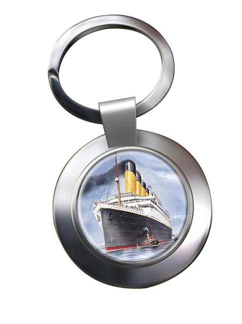 RMS Titanic  Chrome Key Ring