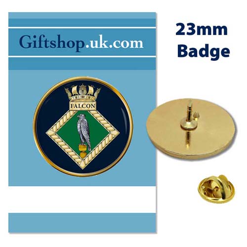 UK Gift Shop HMS Falcon Pin Badge