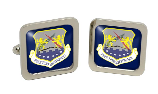 100th Air Refuelling Wing USAF Square Cufflinks in Box