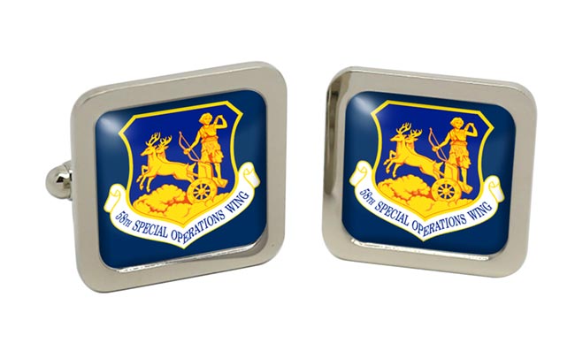 58th Special Operations Wing USAF Square Cufflinks in Box