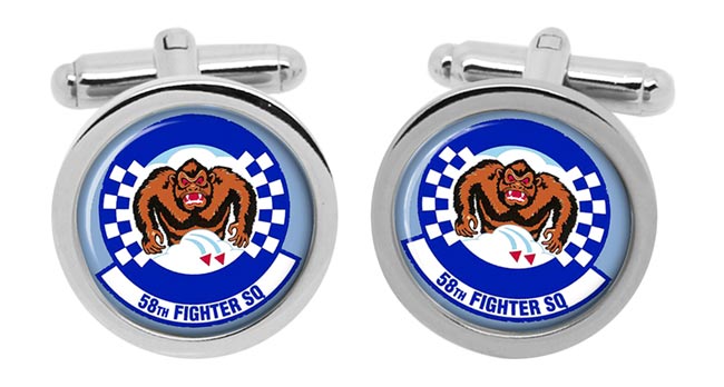 58th Fighter Squadron USAF Cufflinks in Box