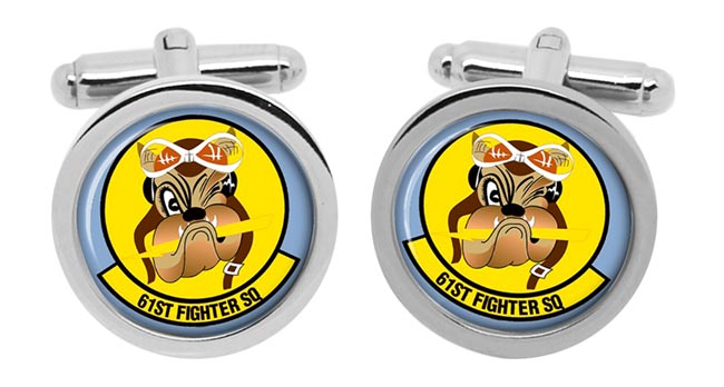 61st Fighter Squadron USAF Cufflinks in Box