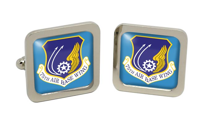 75th Air Base Wing USAF Square Cufflinks in Box