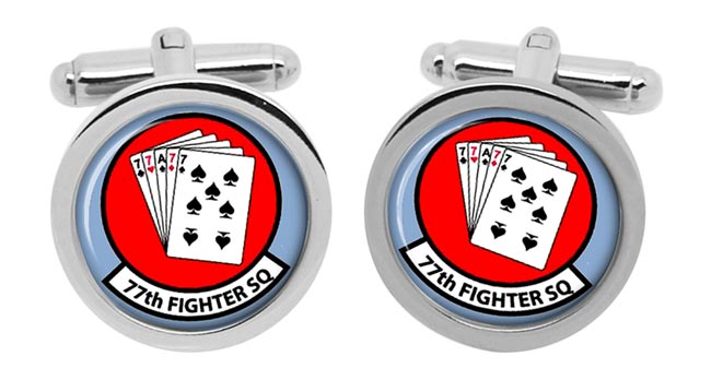 77th Fighter Squadron USAF Cufflinks in Box