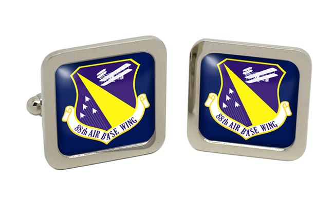 88th Air Base Wing USAF Square Cufflinks in Box