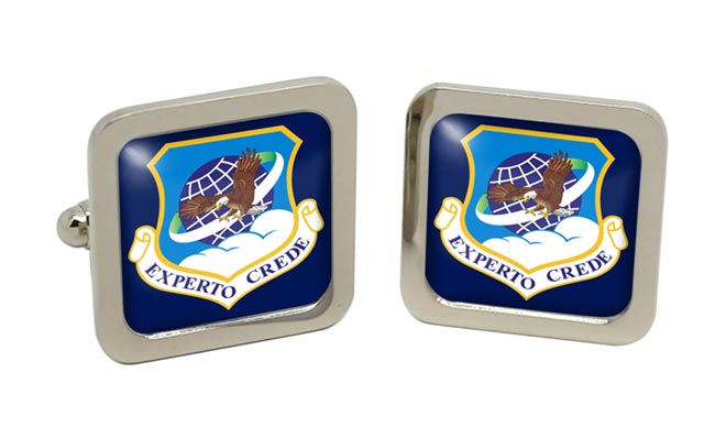 89th Airlift Wing USAF Square Cufflinks in Box