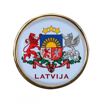Latvia Latvija Round Pin Badge