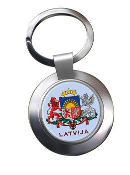 Latvia Latvija Metal Key Ring