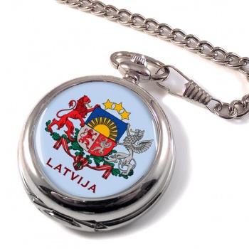 Latvia Latvija Pocket Watch