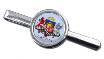 Latvia Latvija Round Tie Clip