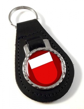 Lausanne (Switzerland) Leather Key Fob