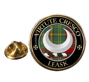 Leask Scottish Clan Round Pin Badge