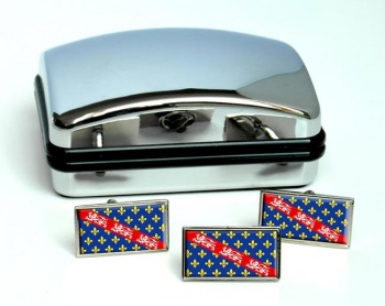 La Marche (France) Flag Cufflink and Tie Pin Set