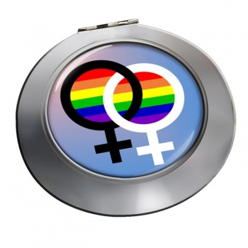 Lesbian Double Venus Symbol Chrome Mirror