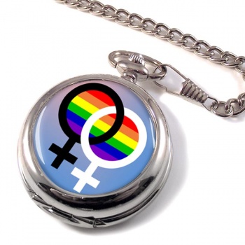 Lesbian Double Venus Symbol Pocket Watch