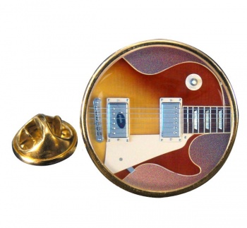 Les Paul Guitar Round Pin Badge