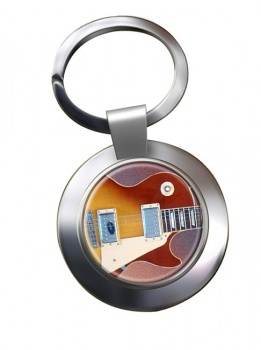 Les Paul Guitar Chrome Key Ring