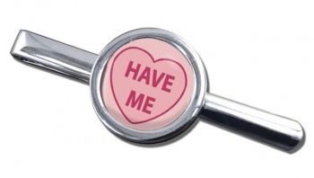 Love Heart Have Me Round Tie Clip