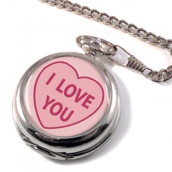 Love Heart I Love You Pocket Watch