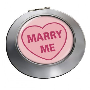 Love Heart Marry Me Chrome Mirror