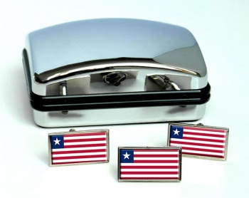 Liberia Flag Cufflink and Tie Pin Set