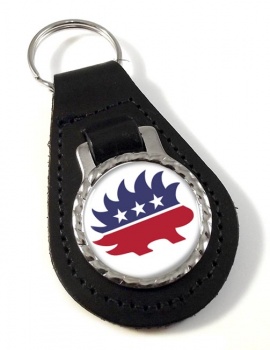 Libertarian Party Leather Key Fob
