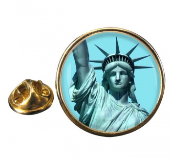 Statue of Liberty Round Pin Badge