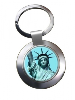 Statue of Liberty Chrome Key Ring