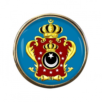 Libya King's Crest Round Pin Badge