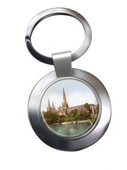 Lichfield Cathedral Chrome Key Ring