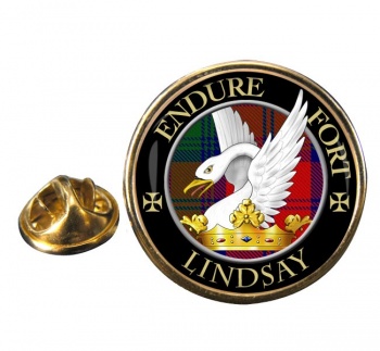 Lindsay Scottish Clan Round Pin Badge