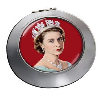 Young Queen Elizabeth II Chrome Mirror