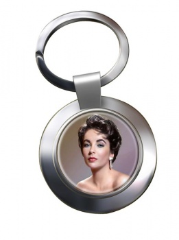 Elizabeth Taylor Chrome Key Ring