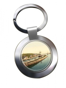 The Lock Bude Cornwall Chrome Key Ring