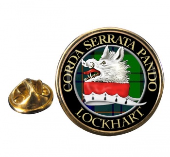 Lockhart Scottish Clan Round Pin Badge