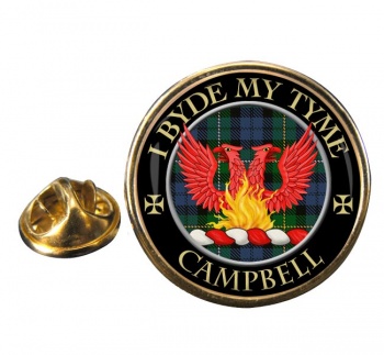 Campbell of Loudoun Scottish Clan Round Pin Badge