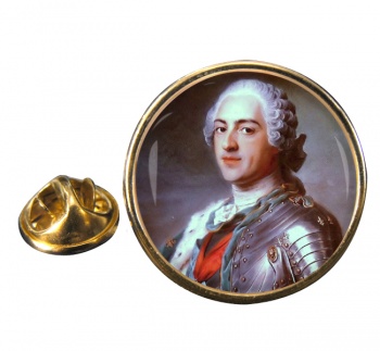 King Louis XV of France Round Pin Badge