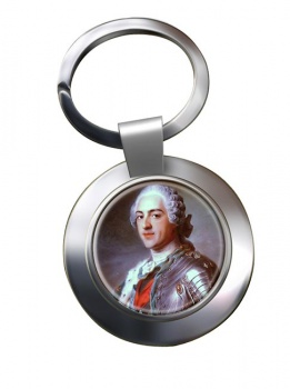 King Louis XV of France Chrome Key Ring