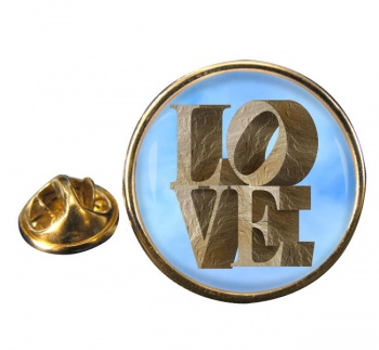 Love Set in Stone Round Pin Badge
