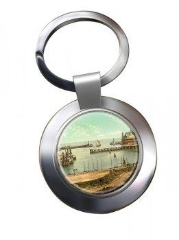 Lowestoft Harbour Chrome Key Ring