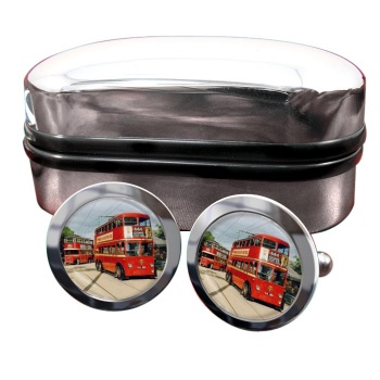 London Transport Trolley Buses Round Cufflinks