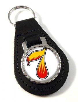 Lucky 7 Leather Key Fob