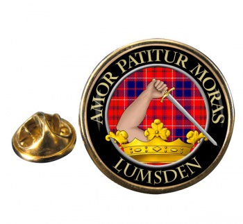 Lumsden Scottish Clan Round Pin Badge