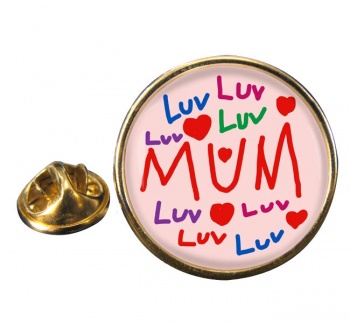 Love Mum Round Pin Badge