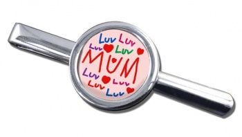 Love Mum Round Tie Clip