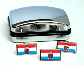 Luxembourg (Belgium) Flag Cufflink and Tie Pin Set