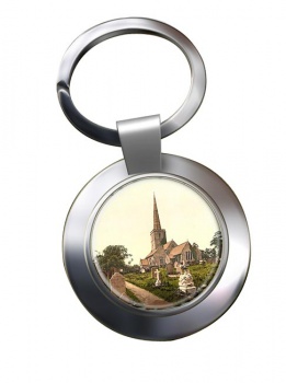 Lydney Church Gloucestershire Chrome Key Ring